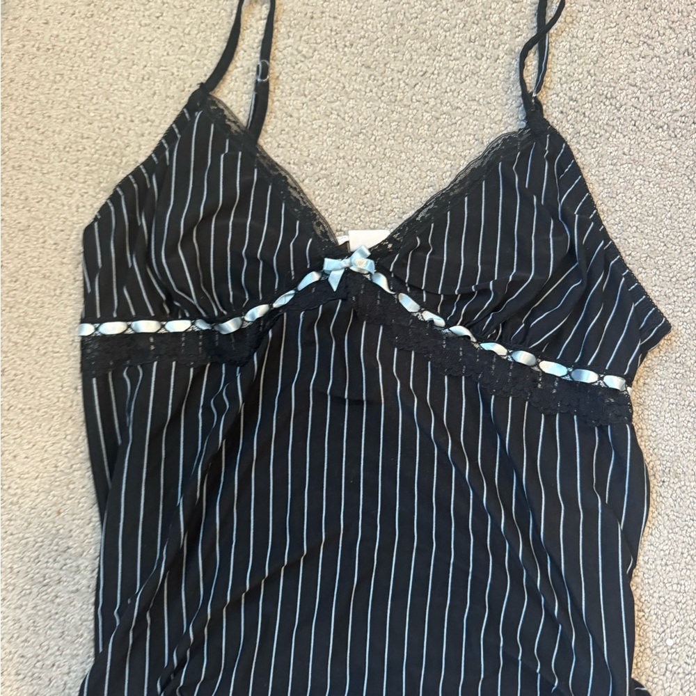 Black and White Striped Camisole